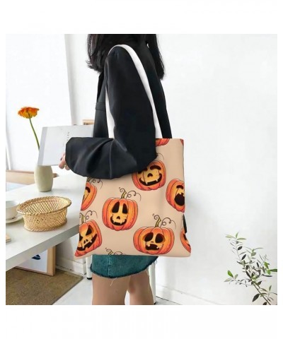 Halloween Pumpkins Single Shoulder Fashion Canvas Tote Shopping Bags Handbags For Men And Women Halloween Pumpkins2 $10.93 Totes