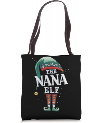 Nana Elf Christmas Group Xmas Pajama Party Tote Bag $14.39 Totes