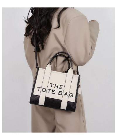 The Tote Bag for Women Dupes Mini Leather Tote Bag Small Purse Personalized Crossbody Handbags Cream-m $14.70 Totes