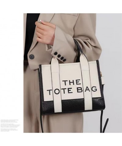 The Tote Bag for Women Dupes Mini Leather Tote Bag Small Purse Personalized Crossbody Handbags Cream-m $14.70 Totes