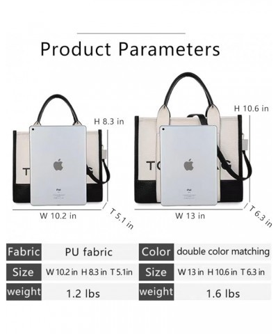 The Tote Bag for Women Dupes Mini Leather Tote Bag Small Purse Personalized Crossbody Handbags Cream-m $14.70 Totes