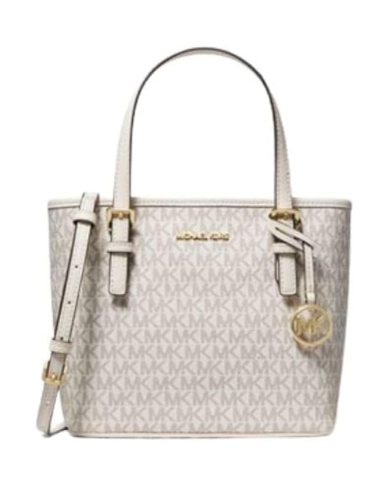 XS Carry All Jet Set Travel Womens Tote Light Cream Multi $50.18 Totes