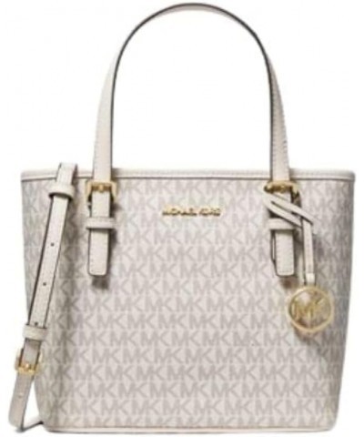 XS Carry All Jet Set Travel Womens Tote Light Cream Multi $50.18 Totes