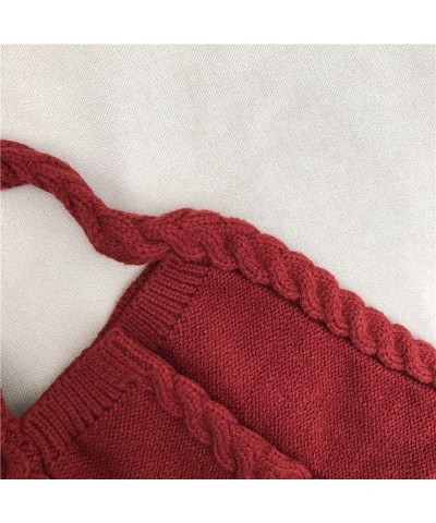 2022 New Women's Shoulder Tote Bag, Aesthetic Wandering Bag, Y2K Tote Bag, Knitted Tote Bag (Red twist) $18.14 Totes