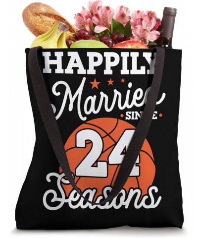 24th Wedding Anniversary Basketball Husband Wife 24 Years Tote Bag $10.25 Totes