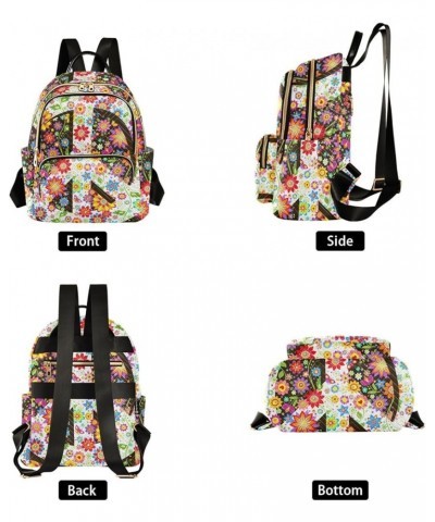 Peace Colorful Flowers Fashion Travel Backpack for Women Multi Pockets Lightweight Purse for Women-S Multicolor Small $17.97 ...