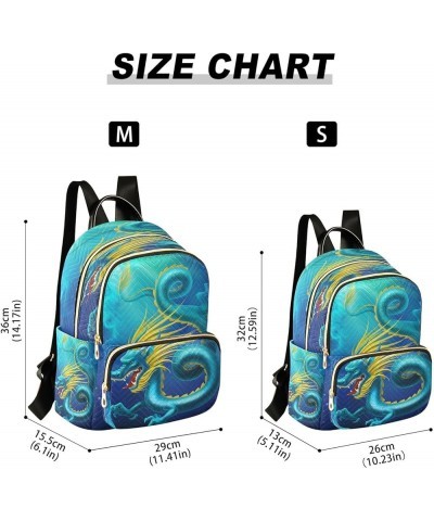 Blue Dragon Fire Women Backpack Purse Ladies Fashion Shoulder Bag Daypack Travel Bag 10L Small $16.10 Backpacks