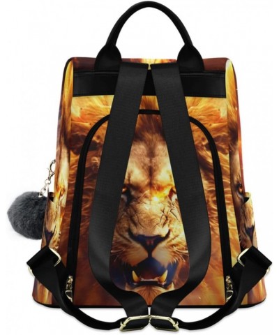 Women Fashion Backpack - Flame Lion, Anti Theft Casual Daypack Shoulder Bag Purse for Travel Work 15 inches $23.36 Backpacks