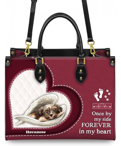 Havanese Leather Bag Women Fashion Synthetic Leather Handbags Shoulder Bag For Dog Lover Style 7 $29.81 Totes