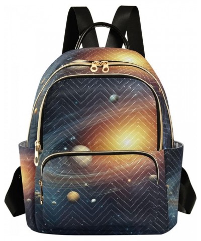 Galaxy Planets Sturdy Women's Backpack, Fashionable Women Backpack, Women's Travel Backpack for Airplane, M Solar System With...