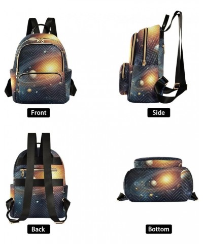 Galaxy Planets Sturdy Women's Backpack, Fashionable Women Backpack, Women's Travel Backpack for Airplane, M Solar System With...