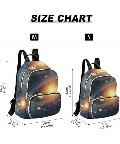 Galaxy Planets Sturdy Women's Backpack, Fashionable Women Backpack, Women's Travel Backpack for Airplane, M Solar System With...