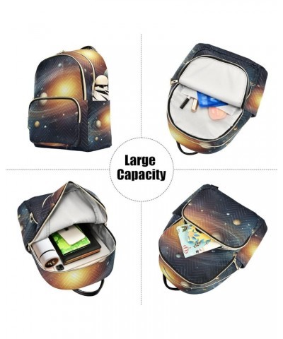 Galaxy Planets Sturdy Women's Backpack, Fashionable Women Backpack, Women's Travel Backpack for Airplane, M Solar System With...