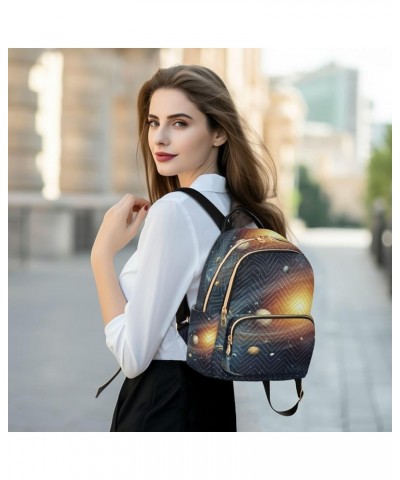 Galaxy Planets Sturdy Women's Backpack, Fashionable Women Backpack, Women's Travel Backpack for Airplane, M Solar System With...