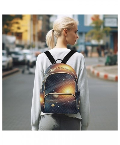 Galaxy Planets Sturdy Women's Backpack, Fashionable Women Backpack, Women's Travel Backpack for Airplane, M Solar System With...