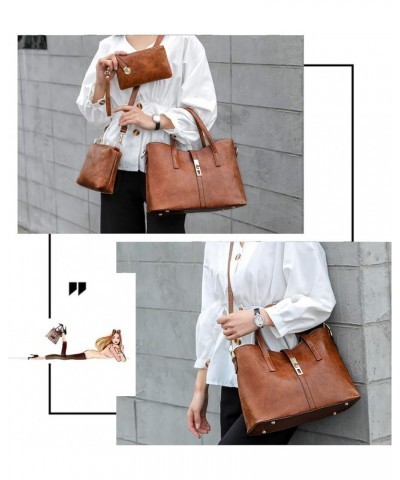 Purses and Handbags for Women Satchel Shoulder Tote Bags 1-adark Brown $19.60 Satchels