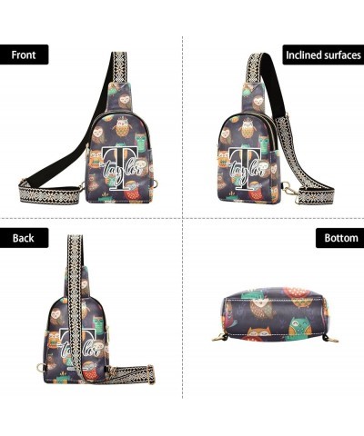 Custom Cute Bee Flower Sling Bag for Women Personalized Leather Crossbody Bags Purses Crossbody Bag Indian Owl $17.00 Backpacks