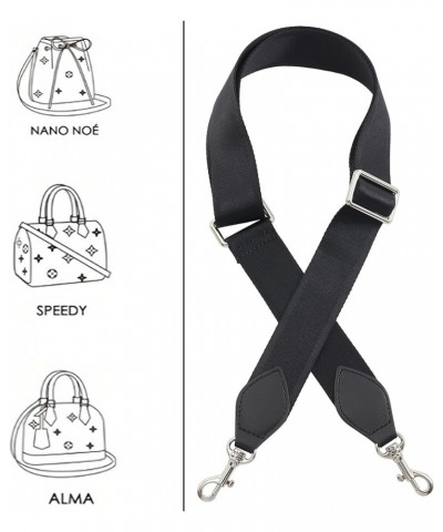 Purse Strap Replacement Crossbody Handbag Stripe Wide Adjustable Silver Hardware-black Purse Strap $15.89 Crossbody Bags