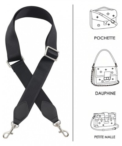 Purse Strap Replacement Crossbody Handbag Stripe Wide Adjustable Silver Hardware-black Purse Strap $15.89 Crossbody Bags