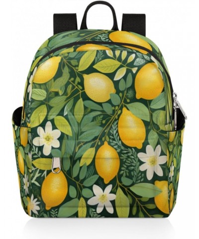 Lemon Fruit Floral Small Backpack for Women Ladies Mini Backpack Travel Casual Backpack Purse Satchel Daypack $18.34 Backpacks