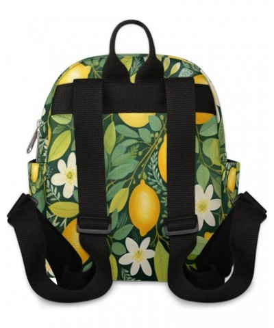 Lemon Fruit Floral Small Backpack for Women Ladies Mini Backpack Travel Casual Backpack Purse Satchel Daypack $18.34 Backpacks