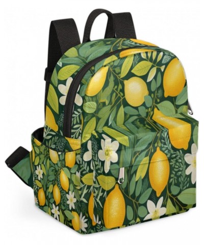 Lemon Fruit Floral Small Backpack for Women Ladies Mini Backpack Travel Casual Backpack Purse Satchel Daypack $18.34 Backpacks