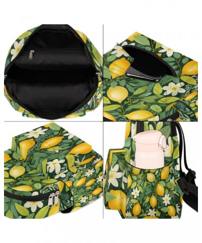 Lemon Fruit Floral Small Backpack for Women Ladies Mini Backpack Travel Casual Backpack Purse Satchel Daypack $18.34 Backpacks