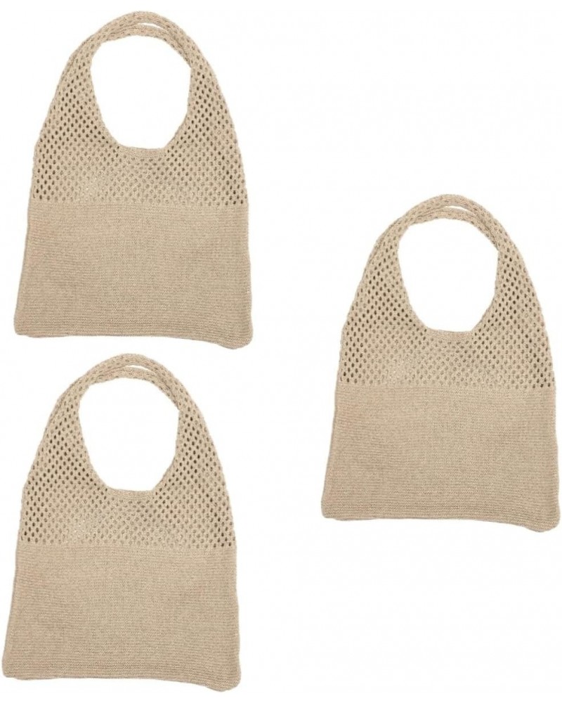 3pcs Knitted Bags Aesthetic Stuff Crochet Hobo Bag Handbags for Women Trendy Stuff Knitted Hobo Bag Ladies Hand Bags Tote Bag...