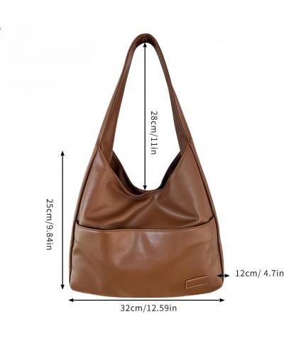 Women's Vegan Leather Tote Bag Hobo Shoulder Bag Retro Handbag Purses Work Travel Tote Bag Purse (Black,One Size) Black $19.1...