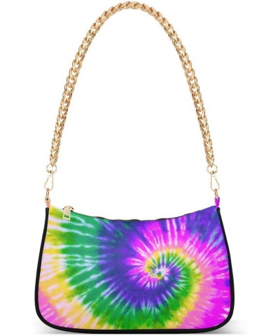 Green Purple Tie Dye Women's Handbags Tote Crossbody Bag Purse Ladies Shoulder Bag Hobo Handbag $16.79 Totes