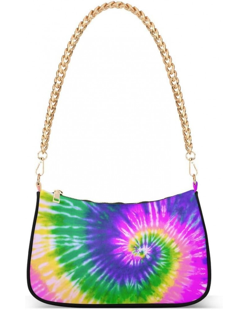 Green Purple Tie Dye Women's Handbags Tote Crossbody Bag Purse Ladies Shoulder Bag Hobo Handbag $16.79 Totes