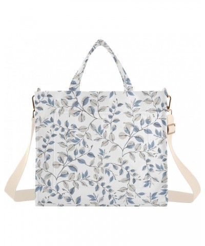 Abstract Mid Blue Leaves Women Purse Totes Crossbody Tote Bag Christmas Gift Large Capacity Purse Size S $11.76 Totes