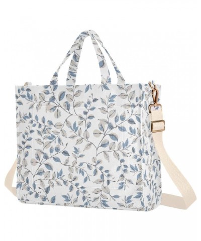 Abstract Mid Blue Leaves Women Purse Totes Crossbody Tote Bag Christmas Gift Large Capacity Purse Size S $11.76 Totes