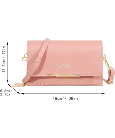 Women Casual Crossbody Bag Adjustable Strap Shoulder Bag With Visual Mobile Phone Window Purse Mobile Phone Bag Brown $11.79 ...