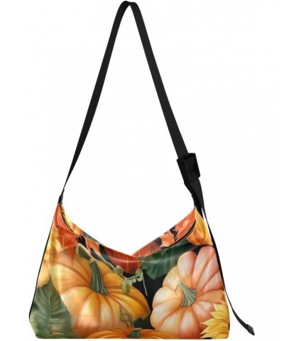 Sunflowers Pumpkins Tote Bag for Women Large Hobo Bags Cross Body Purse Shoulder Bags with Adjustable Strap for Women $17.15 ...