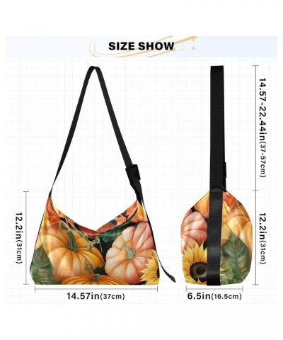 Sunflowers Pumpkins Tote Bag for Women Large Hobo Bags Cross Body Purse Shoulder Bags with Adjustable Strap for Women $17.15 ...