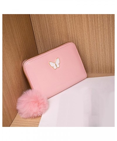 Women Short Wallet Spring And Summer New Pattern Butterfly Decoration Multi Layered Practical Wallet Clutch for Women (White,...