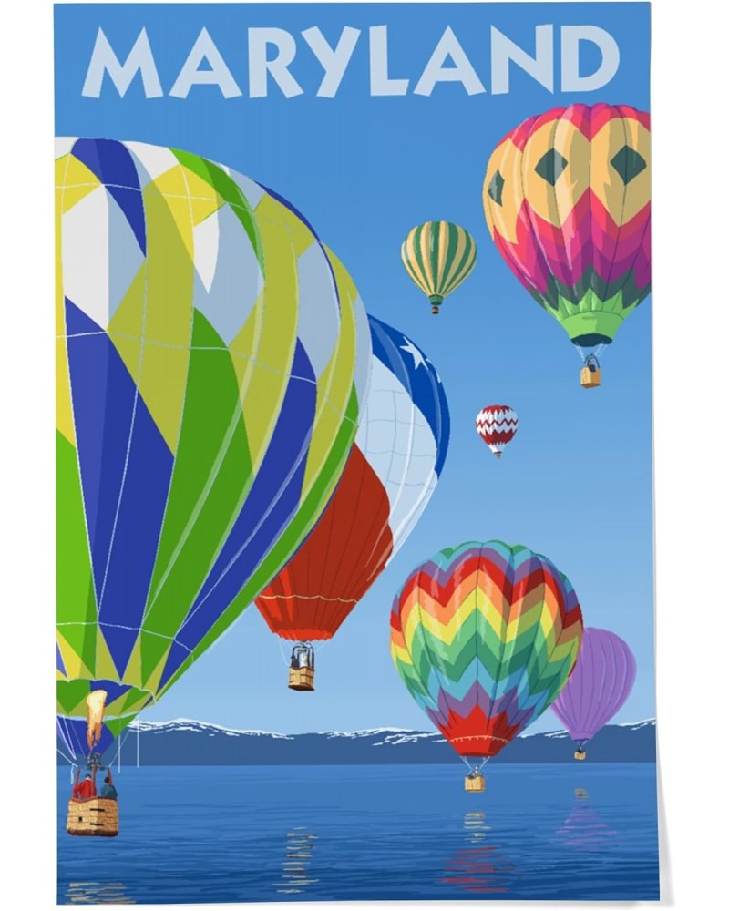 24x36 Inch Giclee Art Print Wall Decor, Maryland, Hot Air Balloons $21.50 Totes