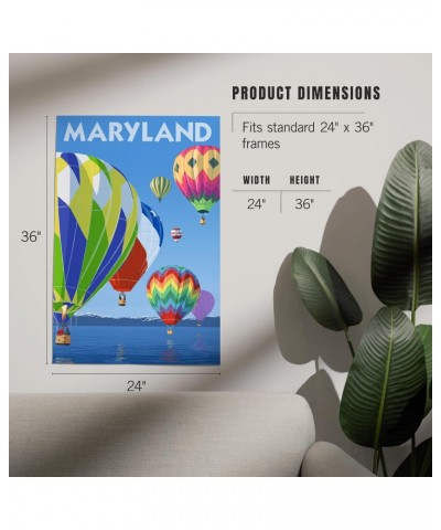 24x36 Inch Giclee Art Print Wall Decor, Maryland, Hot Air Balloons $21.50 Totes