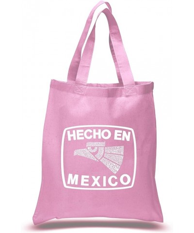 Word Art S Tote Bag - Hencho En Mexico Pink $9.27 Totes