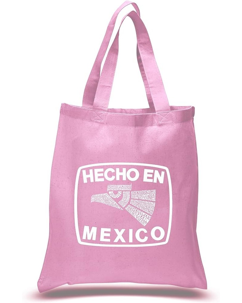 Word Art S Tote Bag - Hencho En Mexico Pink $9.27 Totes