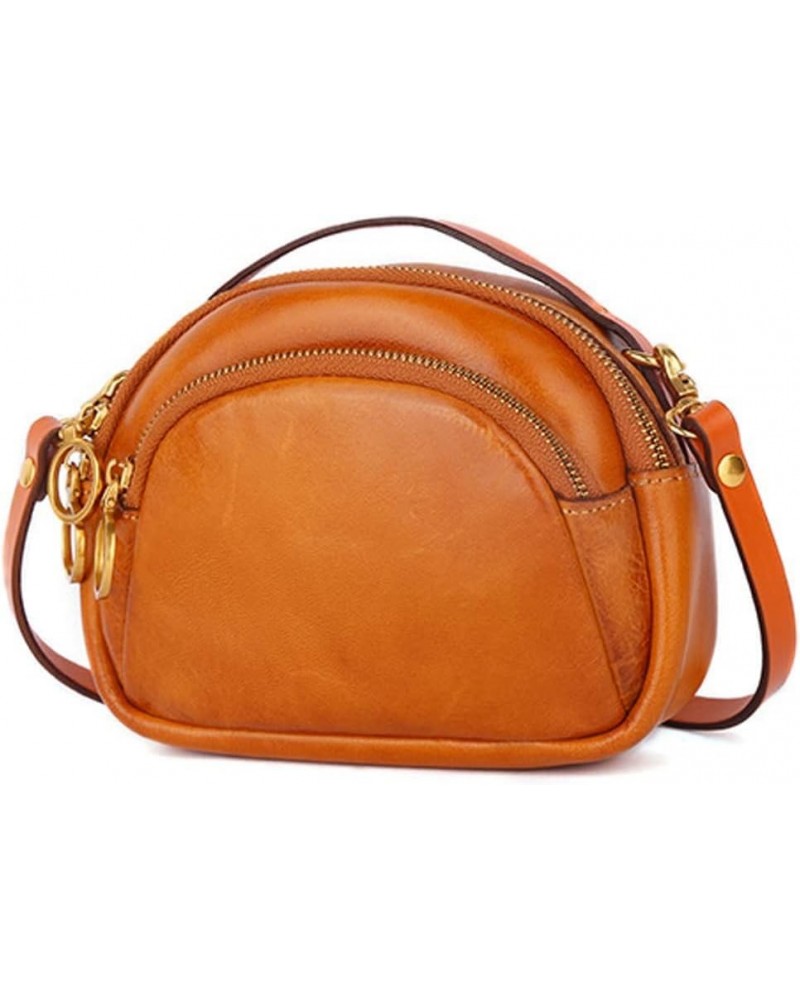 Retro Shoulder Bag for Women Top Handle Handbag Mini Crossbody Bag Genuine Leather Clutch Bag Coin Purse Wallet Brown $53.81 ...