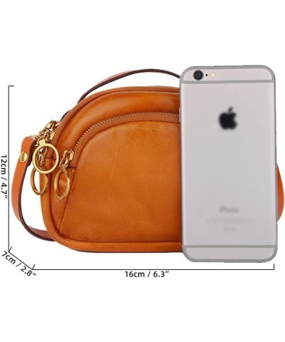 Retro Shoulder Bag for Women Top Handle Handbag Mini Crossbody Bag Genuine Leather Clutch Bag Coin Purse Wallet Brown $53.81 ...