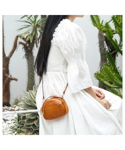 Retro Shoulder Bag for Women Top Handle Handbag Mini Crossbody Bag Genuine Leather Clutch Bag Coin Purse Wallet Brown $53.81 ...