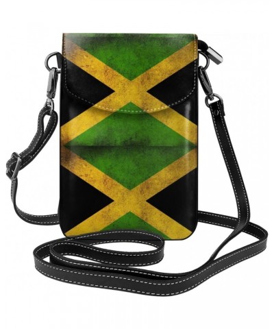 Jamaican Flag Small Crossbody Bag Cell Phone Pouch For Women Wallet Bag Coin Purse $17.33 Crossbody Bags