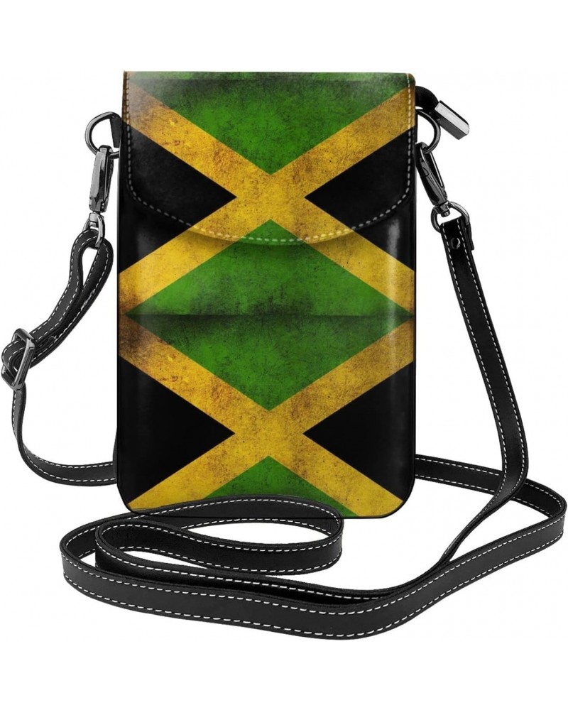 Jamaican Flag Small Crossbody Bag Cell Phone Pouch For Women Wallet Bag Coin Purse $17.33 Crossbody Bags