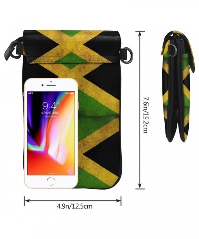 Jamaican Flag Small Crossbody Bag Cell Phone Pouch For Women Wallet Bag Coin Purse $17.33 Crossbody Bags