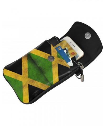 Jamaican Flag Small Crossbody Bag Cell Phone Pouch For Women Wallet Bag Coin Purse $17.33 Crossbody Bags