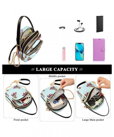 Roller Derby Skates Pattern Design Crossbody Bags Shoulder Bag for Women Stylish Ladies Messenger Bags Cell Phone Purse and H...