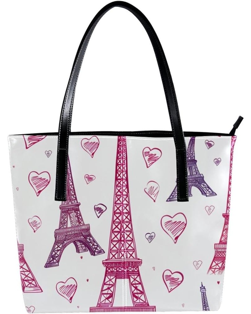 Tote Bag for Women, Large Tote Bag, Women's Tote Handbags, Valentine Heart Red Pink, Womens Tote Bag Design 6134 $21.49 Totes